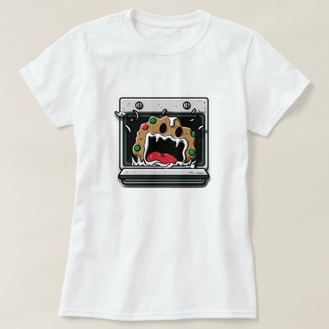 Rolig julgodiskrans från ugnen t shirt (Design framsida)