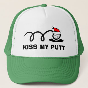 Rolig julgolftopp Kyss min putt Keps