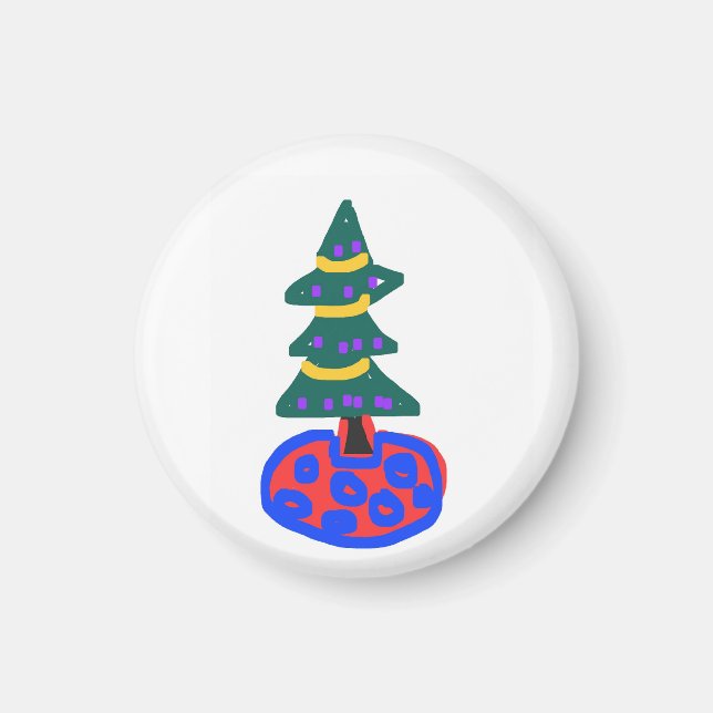 Rolig julgran magnet (Framsidan)