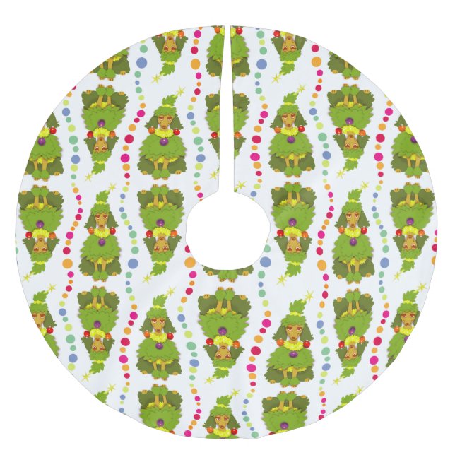 Rolig julgranpudel julgransmatta borstad polyester (Framsidan)