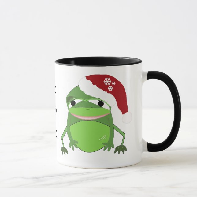 Rolig julgroda med talesätt mugg (Höger)