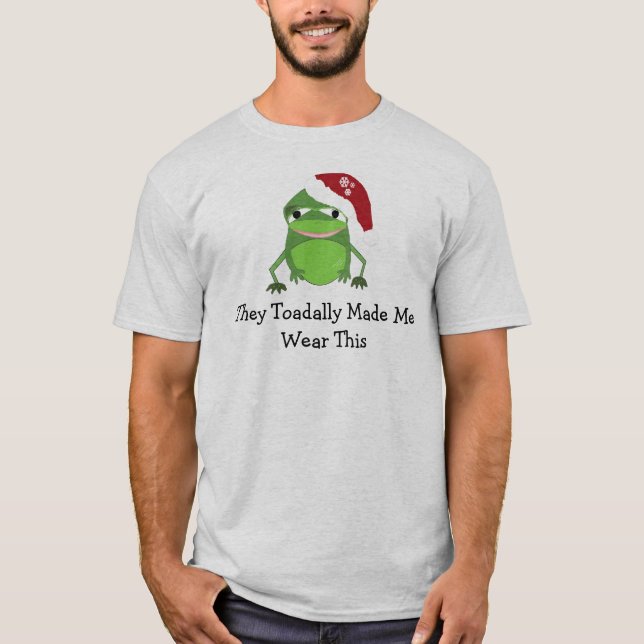 Rolig julgroda med talesätt tee shirt (Framsida)