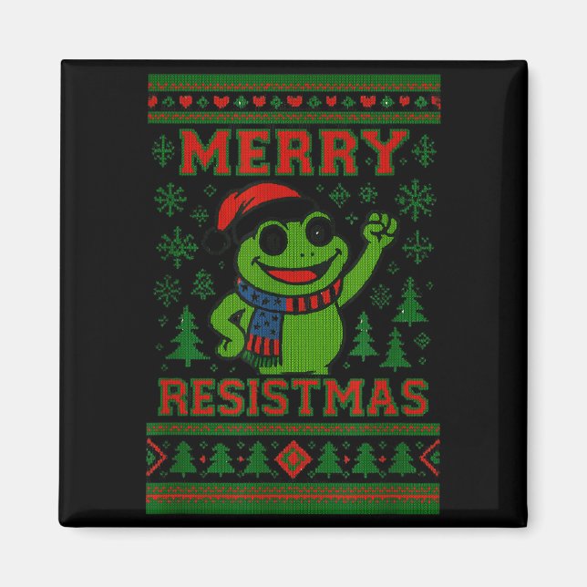 Rolig julgroda meme Resistmas höjdhumor  Magnet (Framsidan)