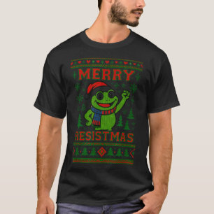 Rolig julgroda meme Resistmas semestern humor T Shirt