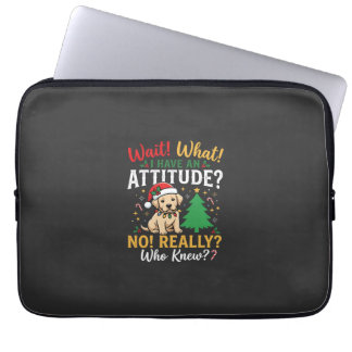Rolig julhund attityd semester laptop fodral