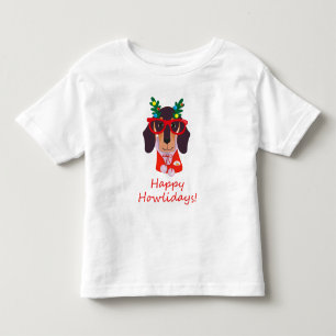 Rolig julhund Howlidays Doxie Dachshund Söt T Shirt