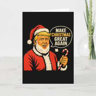 Rolig julidé present Santa Claus Trump parodi Kort