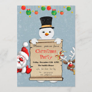 Rolig julinbjudan för julparty inbjudningar