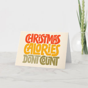 Rolig julkalorier räknas inte design kort
