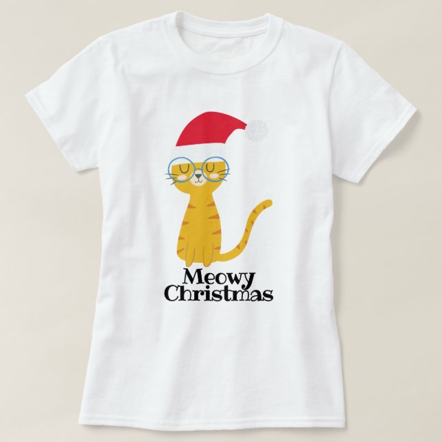 Rolig julkat t shirt (Design framsida)