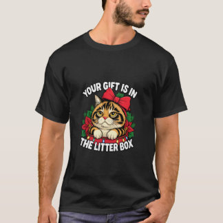 Rolig julkattspresent i kull kattälskare H T Shirt