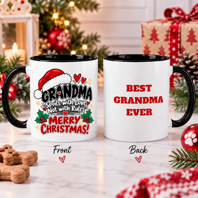 Rolig julklapp till mormor med kärlek mugg (Skapare uppladdad)