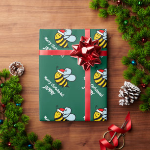Rolig julklappspapper med Santa-bin för barn Presentpapper