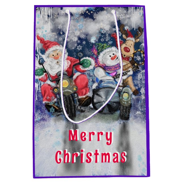 Rolig julklappspåse med glada vänner (Framsidan)