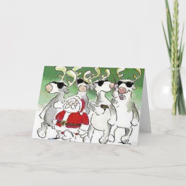 Rolig julkort för Santa presidentens Helgkort (Framsida)