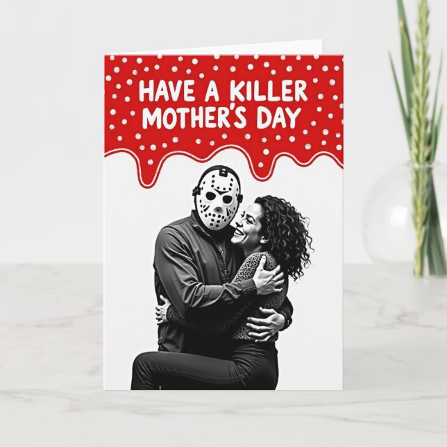 Rolig julkort med maskerad kärlek kort (Framsida)
