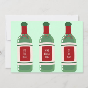 Rolig julkort med vin