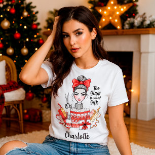 Rolig julmode tjej Personlig För Glam T Shirt