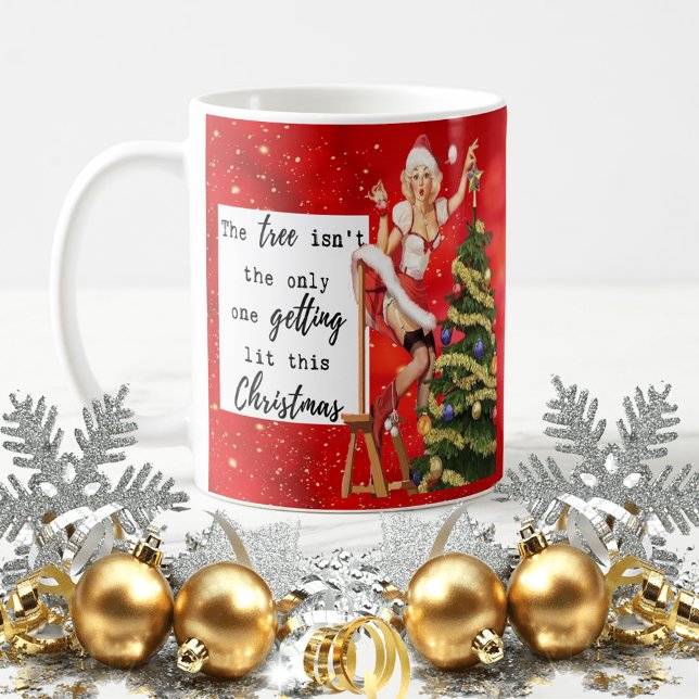 Rolig julmugg Bästa vän "Trädet är inte det enda s Kaffemugg (Skapare uppladdad)
