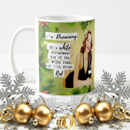 Rolig julmugg Bästa vän "Vit jul" Kaffemugg