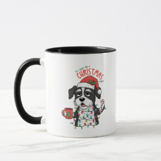 Rolig julmugg för hund, Trött Holiday-valp kaffe Mugg
