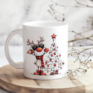 Rolig julmugg med ren – Oj älgen! Kaffemugg