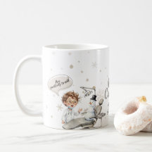 Rolig julmugg med tandläkar-snöman