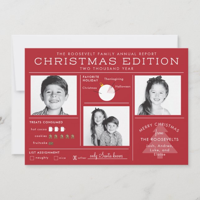 Rolig julnyhetsbrev infographic rolig jul julkort (Framsida)