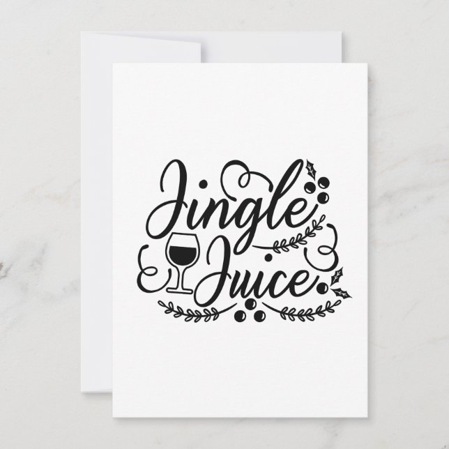 Rolig julölsk dricking Jingle Juice Inbjudningar (Framsida)