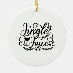 Rolig julölsk dricking Jingle Juice Julgransprydnad Keramik