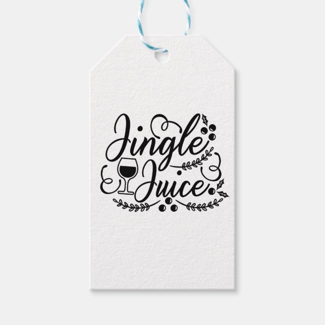 Rolig julölsk dricking Jingle Juice Presentetikett (Framsidan)