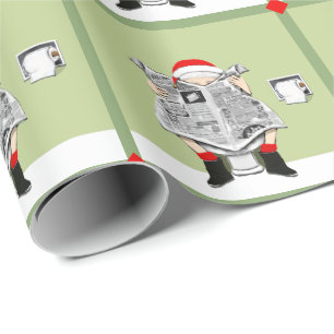 Rolig julpresent i vit elefant-stil presentpapper