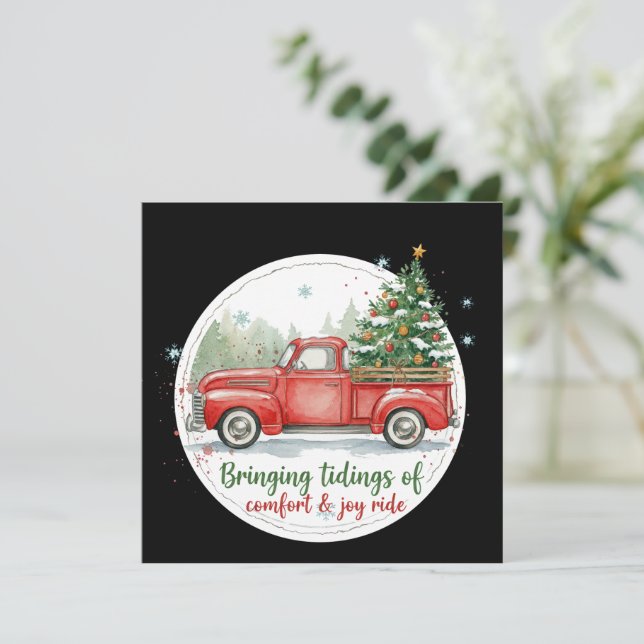 Rolig julritt med 'Bringing Tidings of Comfort & J Julkort (Stående Fram)