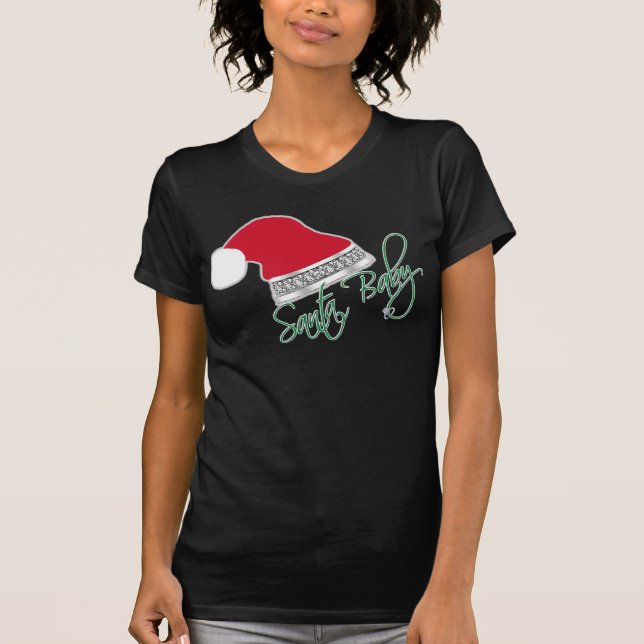 Rolig julSanta baby Bling T-shirt (Framsida)