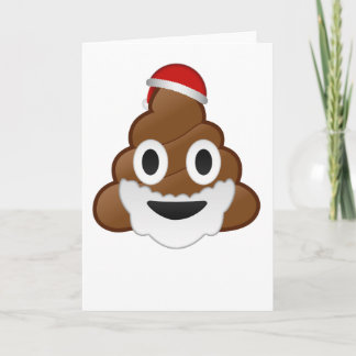 Rolig julSanta Poop Emoji Helgkort