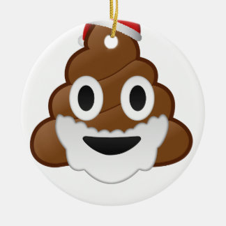 Rolig julSanta Poop Emoji Julgransprydnad Keramik