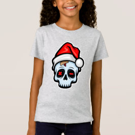 Rolig julskalle i tecknad stil t shirt
