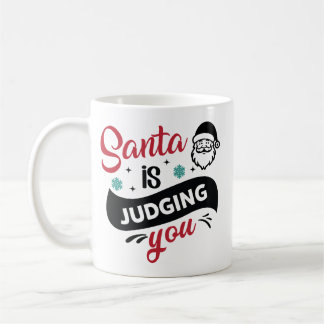 Rolig Julskämt om Tomte som Dömer Dig Kaffemugg