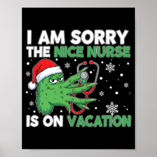 Rolig julsköterska ledsen den trevliga sjuksköters poster