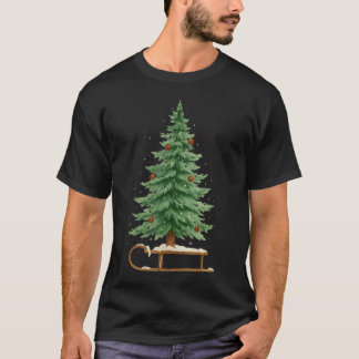 Rolig julsläde julgran 2025 Familj T Shirt