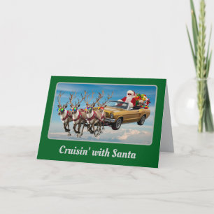 Rolig julsportsbil från Tomte Kort