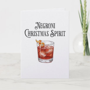 Rolig julstämning Negroni Holiday Cocktail Kort
