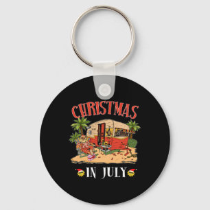 Rolig jultomte Hawaii Retro Camping Husbil Jul i J Nyckelring