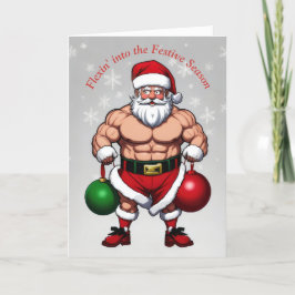Rolig jultomte helgkort