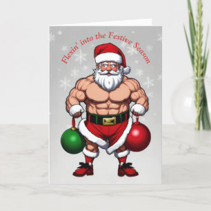 Rolig jultomte helgkort
