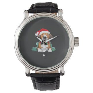 Rolig jultomte hund Oversized T-Shirt Armbandsur