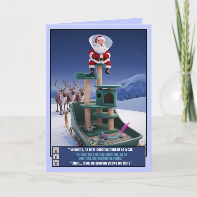 Rolig jultomte kort (Framsida)