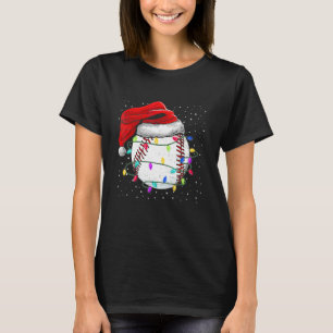 Rolig jultomte mössa baseball julbelysning basebal t shirt