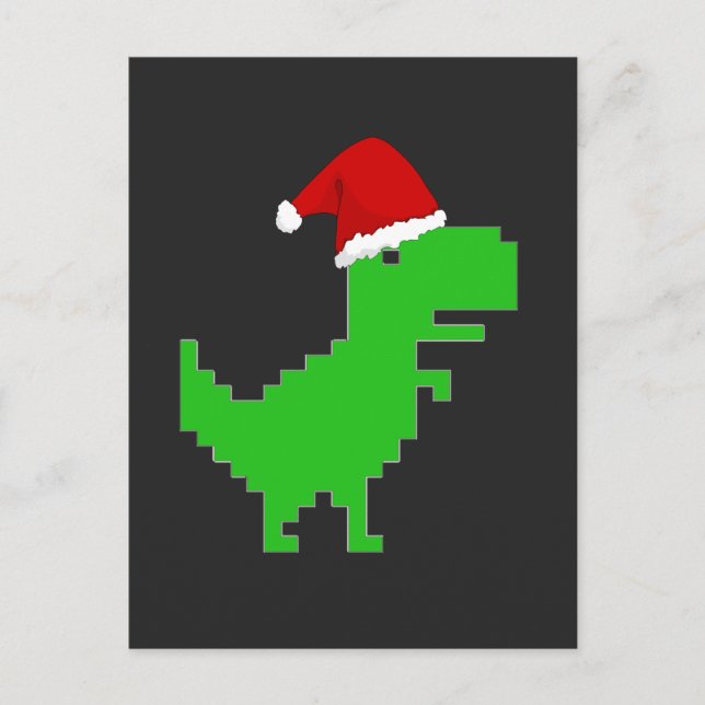 rolig jultomte trex vykort (Framsida)
