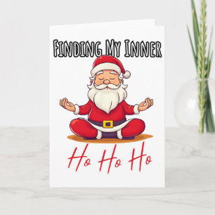 Rolig jultomte yoga jul lotusposition meditation kort